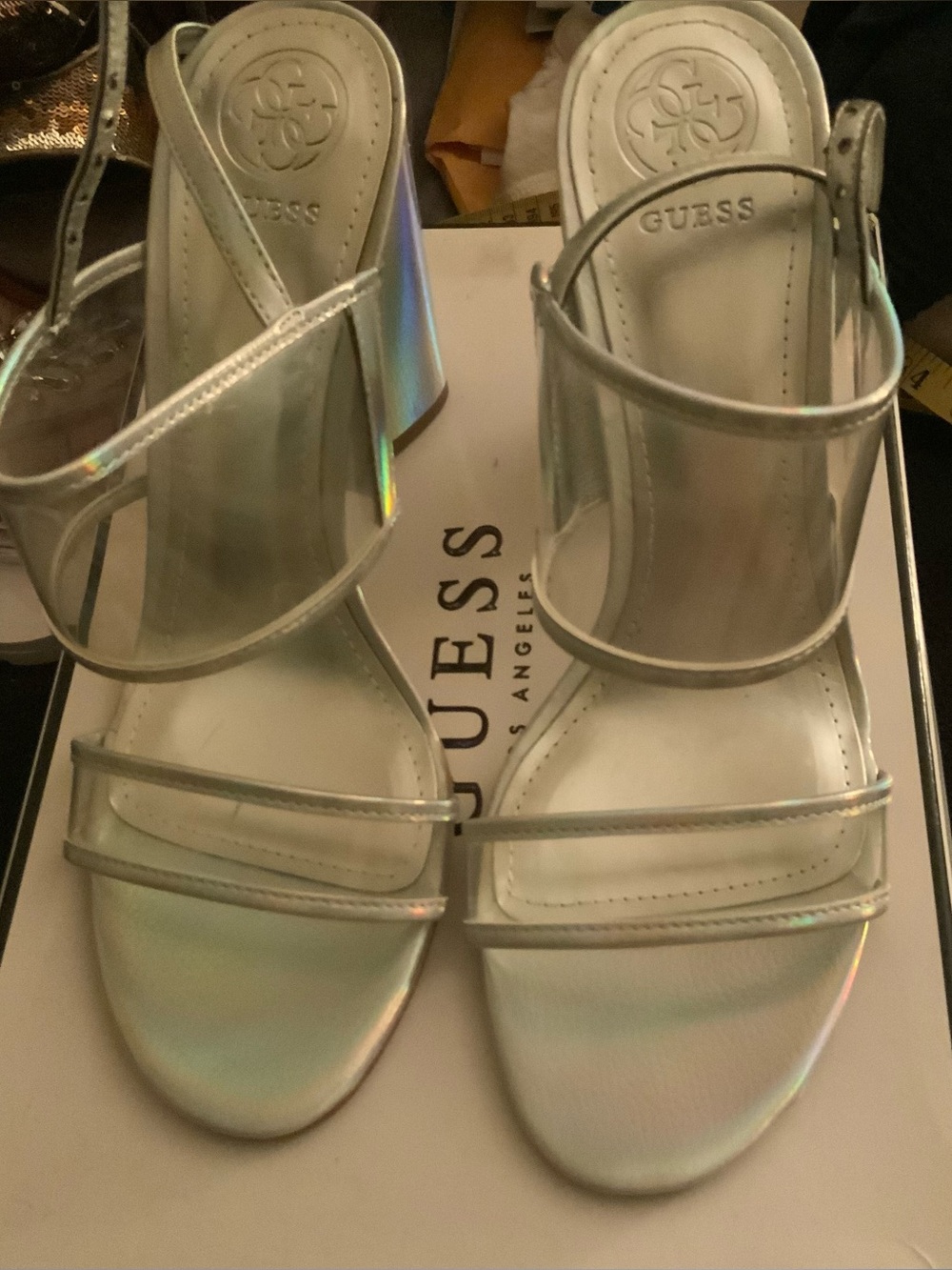 90s Inspired Guess Clear High Heeled Shoes
